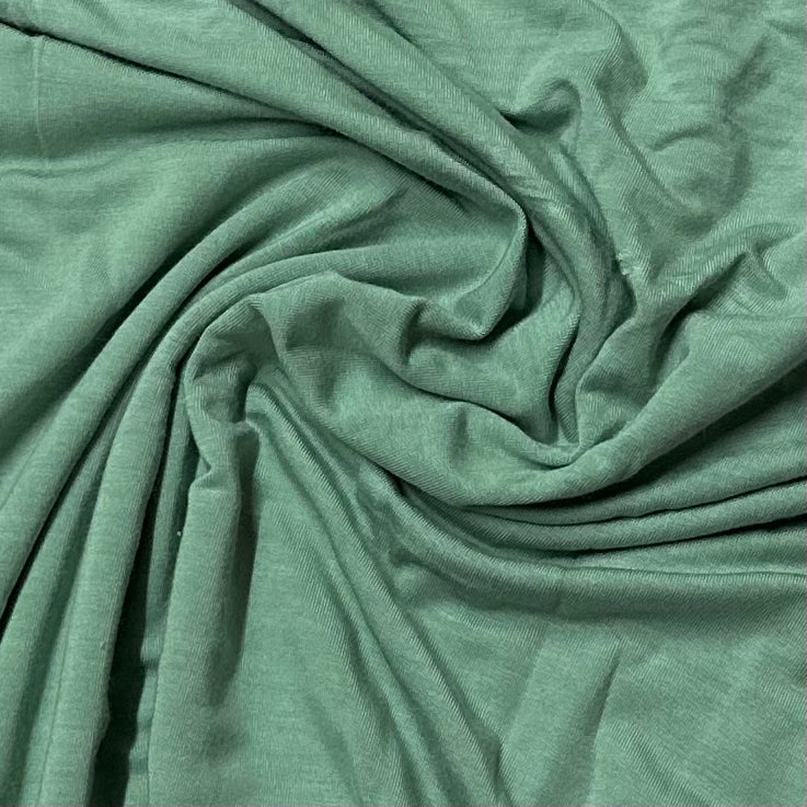 Soft Olive Bamboo Stretch French Terry Fabric