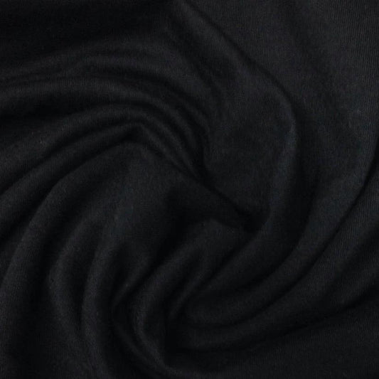 Black Bamboo Stretch French Terry Fabric - 355 GSM - Knit in the USA, €16.49/yd, 15 Yards - wellspringsrenewal