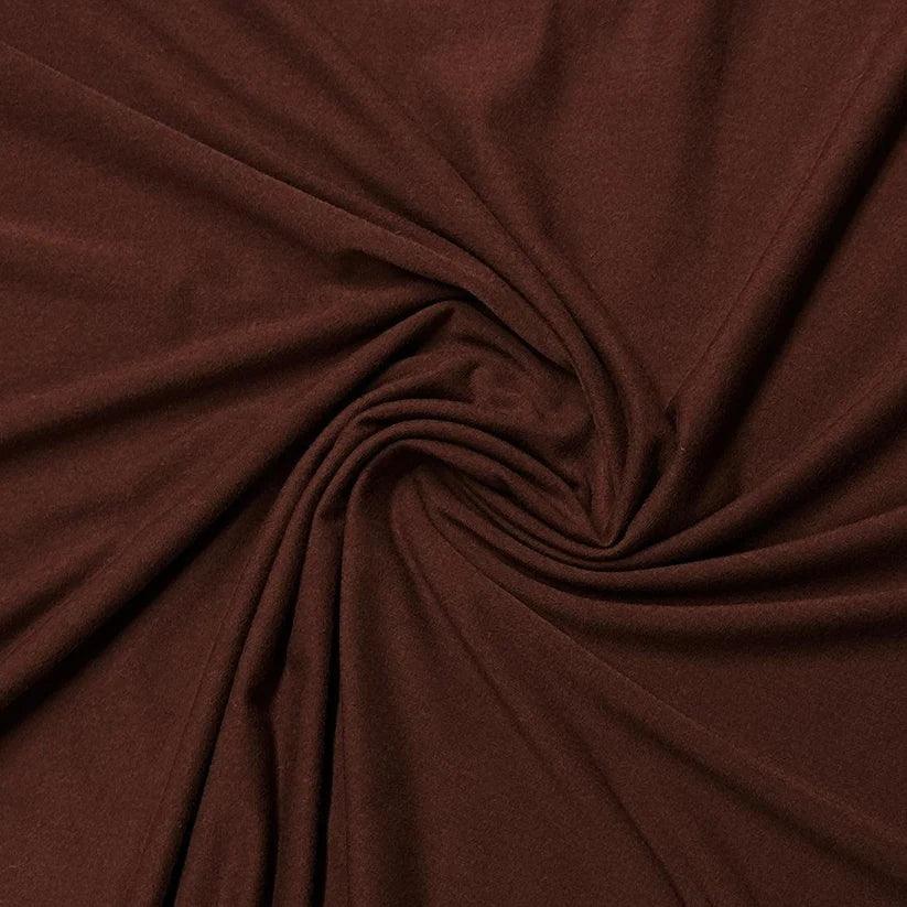 Chestnut Bamboo Stretch French Terry Fabric - wellspringsrenewal