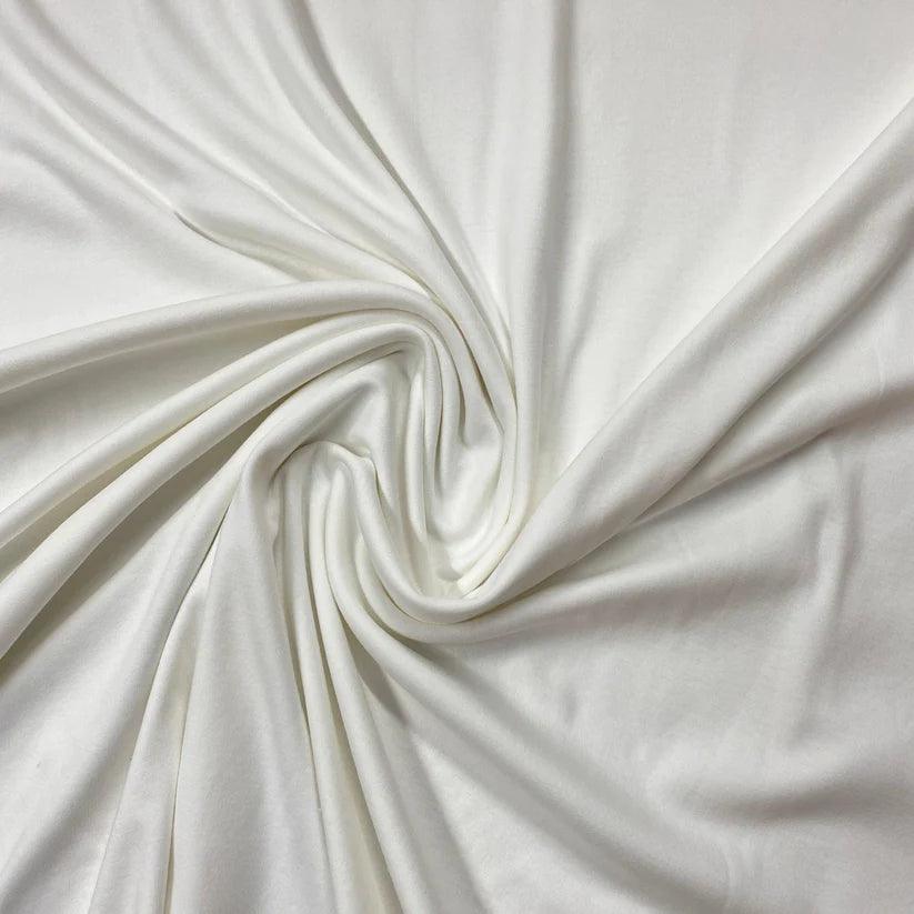 Ivory Bamboo/Spandex Rib Knit Fabric - wellspringsrenewal