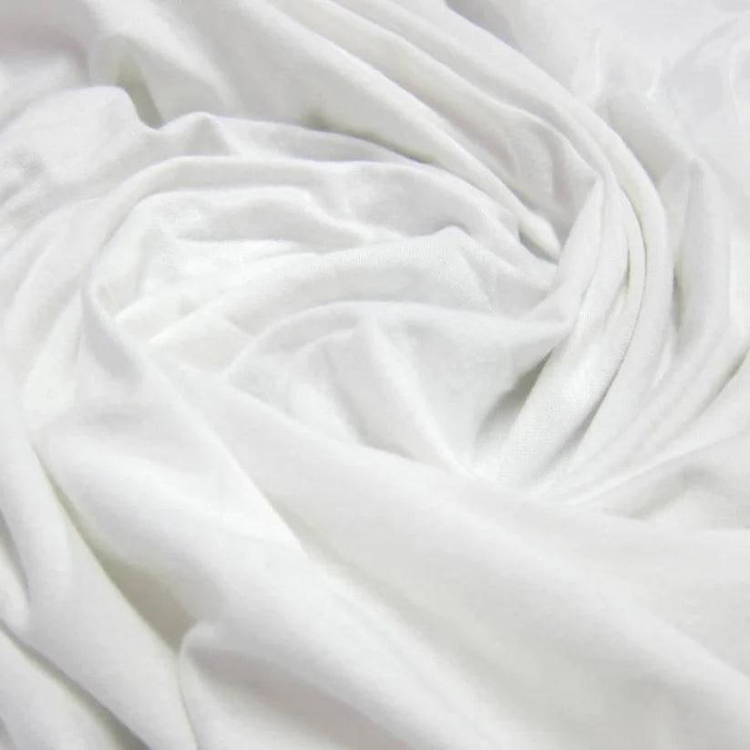 White Bamboo/Spandex Jersey Fabric - 200 GSM - wellspringsrenewal